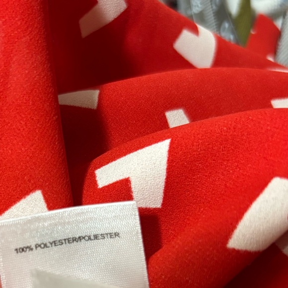 Anne Klein Plus Size Red Print Sleeveless Midi Dress - Picture 11 of 11